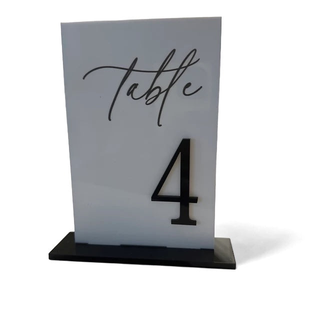 Acrylic Table Numbers - Wedding - Signage - Party Decor