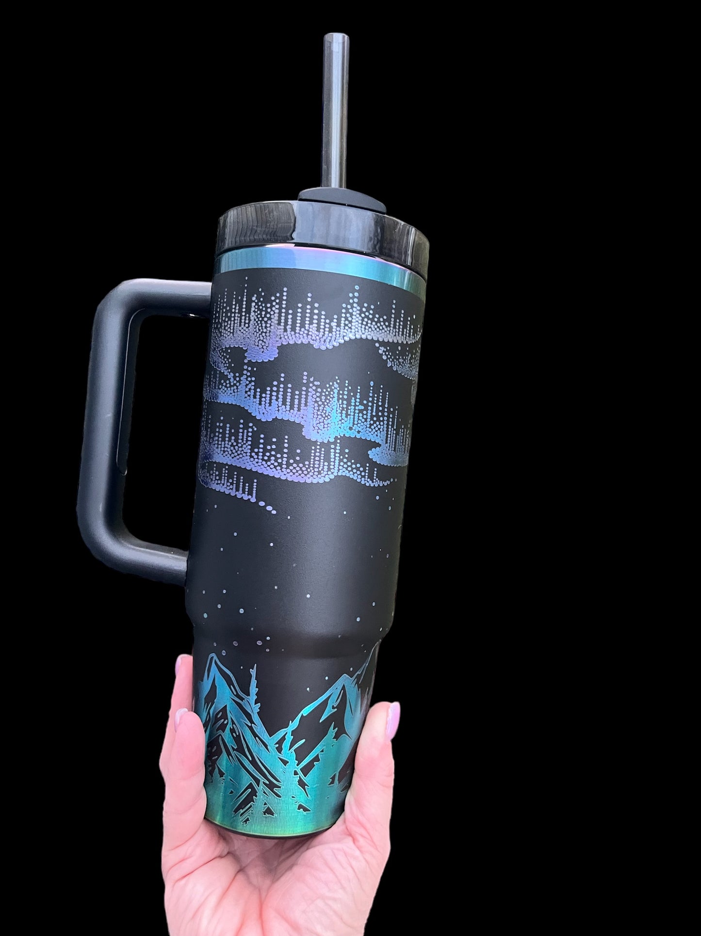 Northern lights 30 ounce engraved Stanley Chroma tumbler