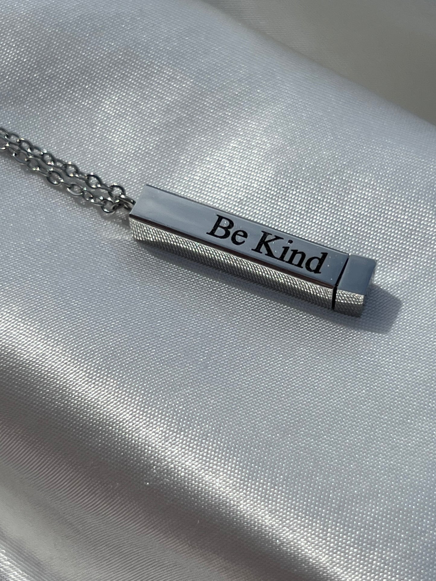 Hidden personalized message 3d Bar Necklace