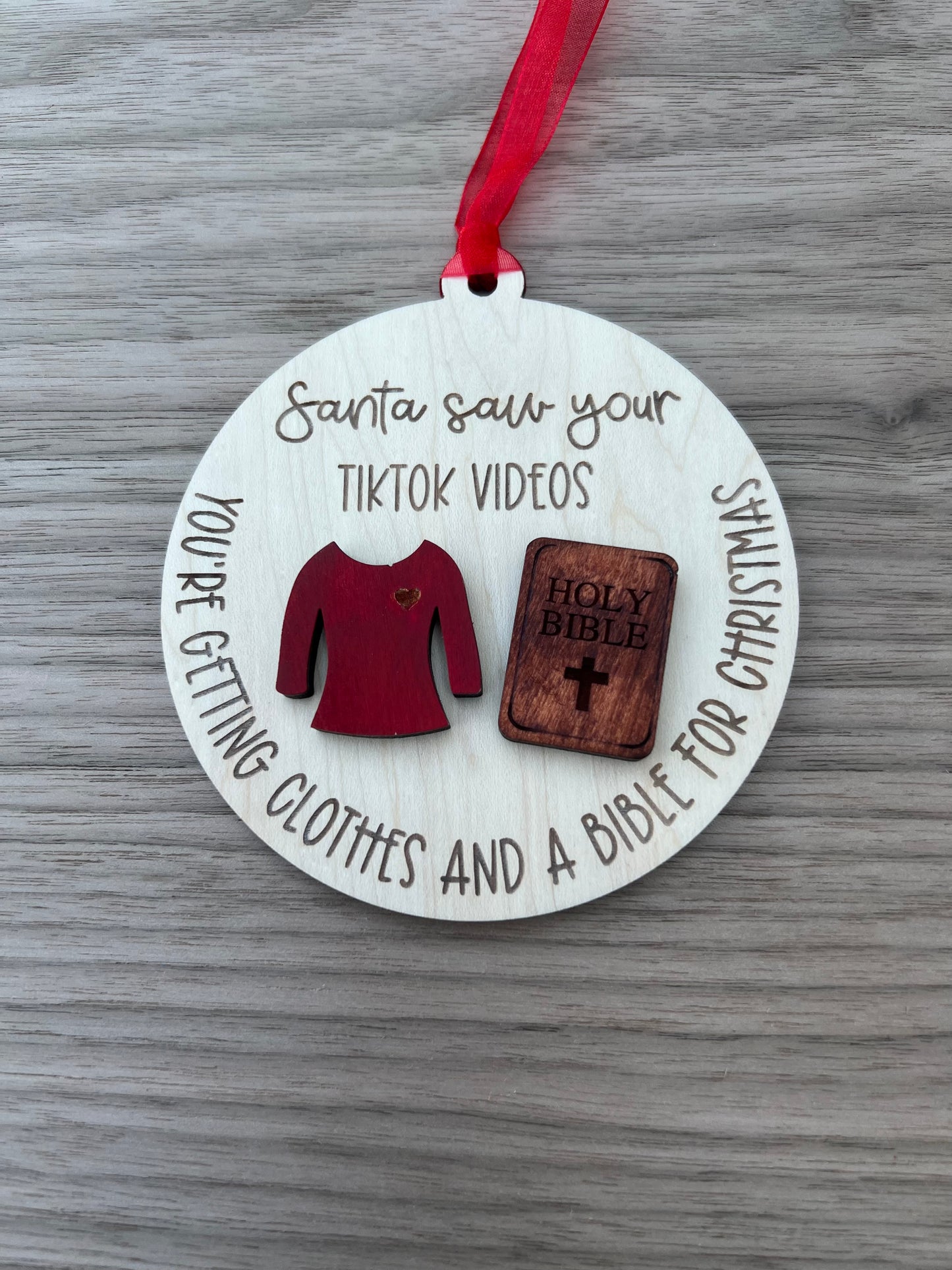 Funny Santa Saw Ornament