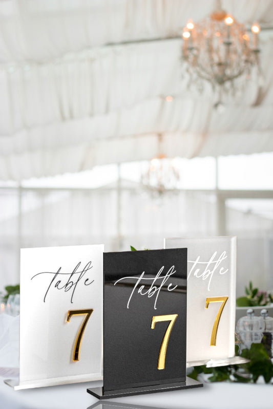 Acrylic Table Numbers - Wedding - Signage - Party Decor