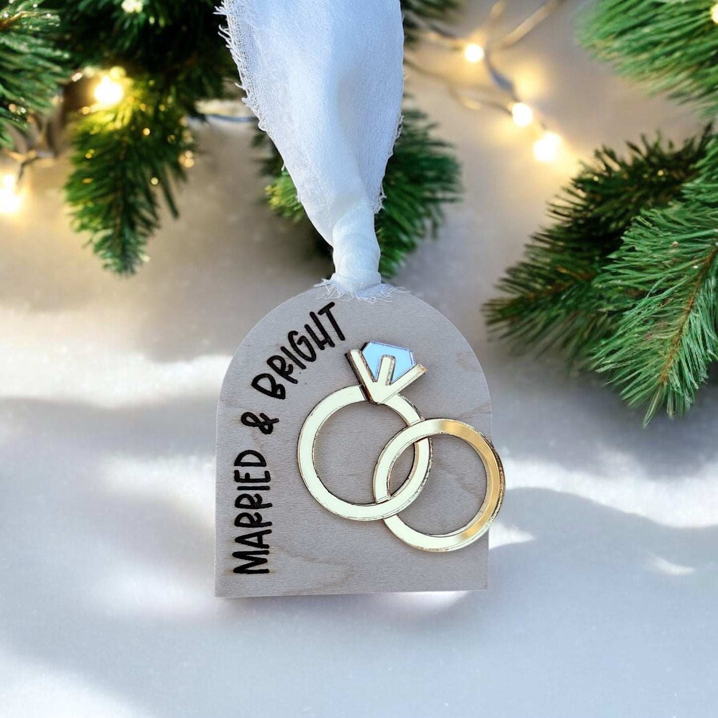 Merry & Bright - Wedding Ornament