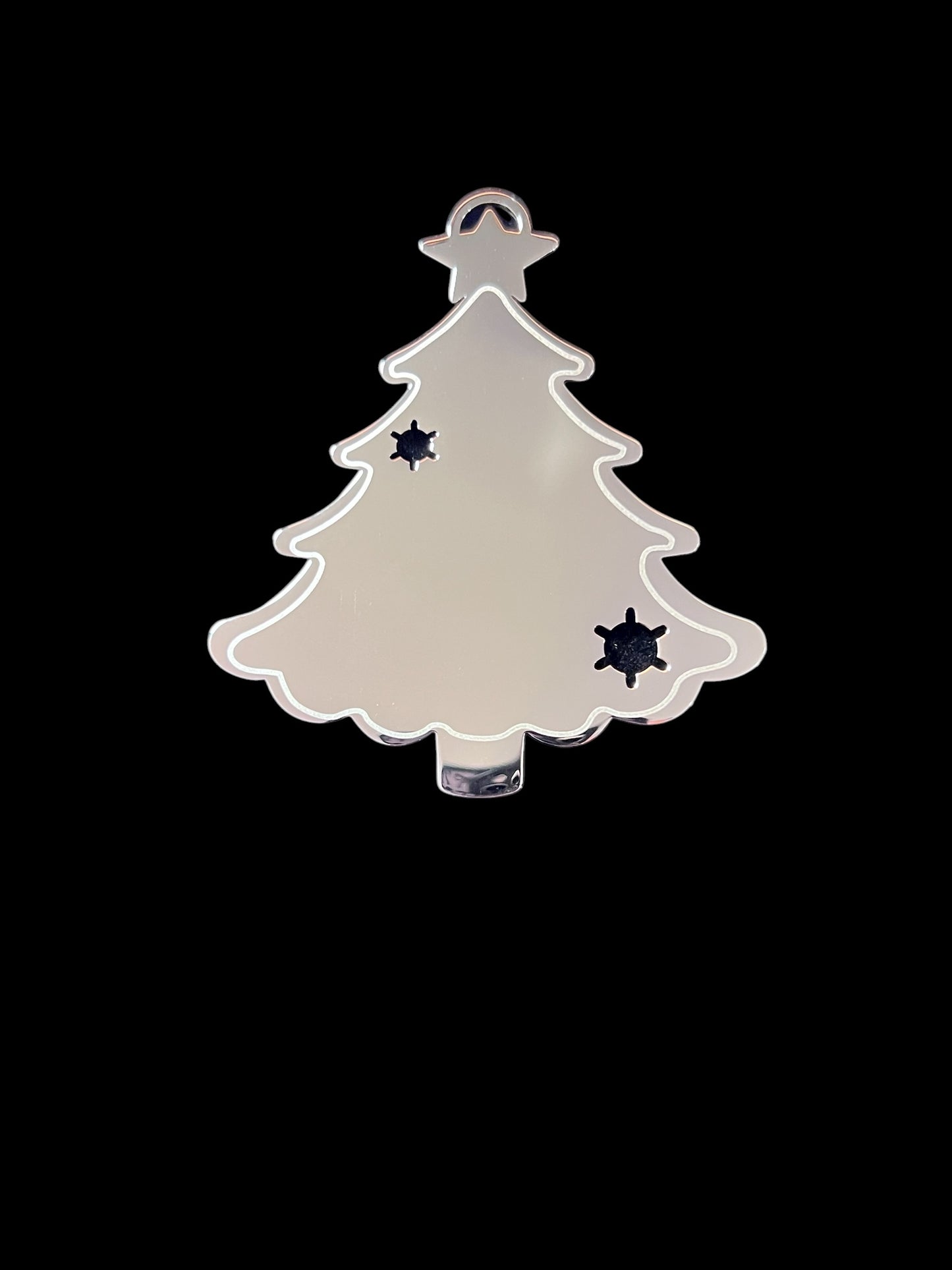 Personalized Stainless Steel Christmas Ornament.