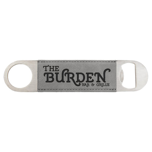 Personalized leatherette bottle openers