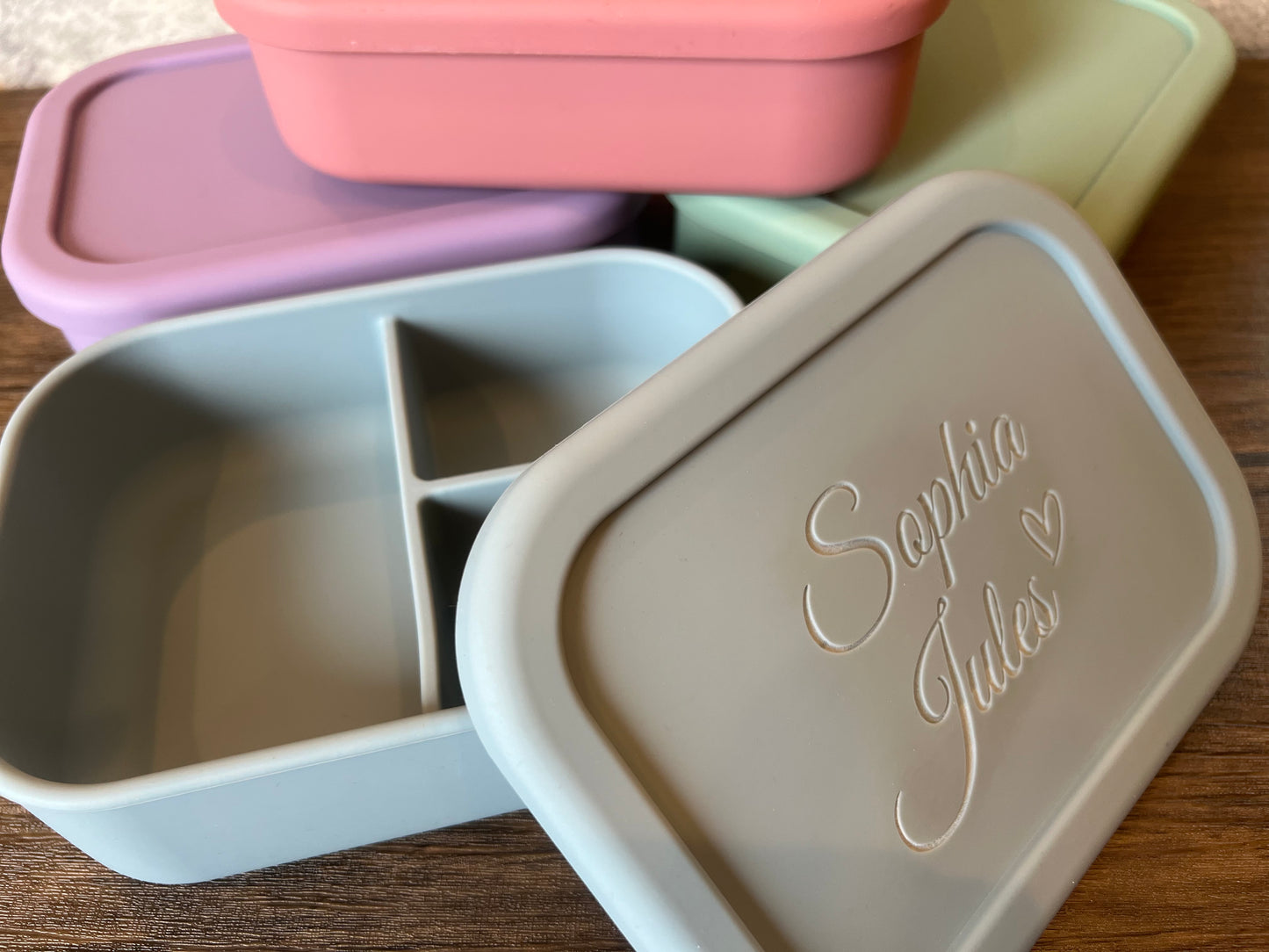 Personalized Silicone Bento Box Lunch Container for Kids Bento Box