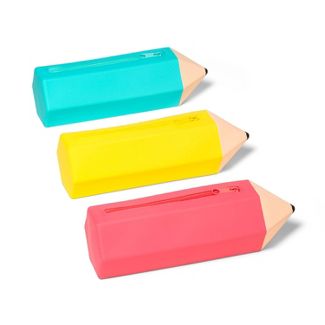 Engraved silicone Pencil pouch