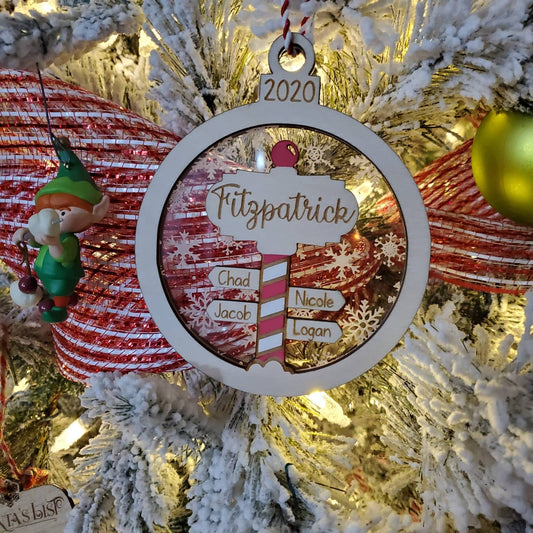 Personalized North Pole Ornament