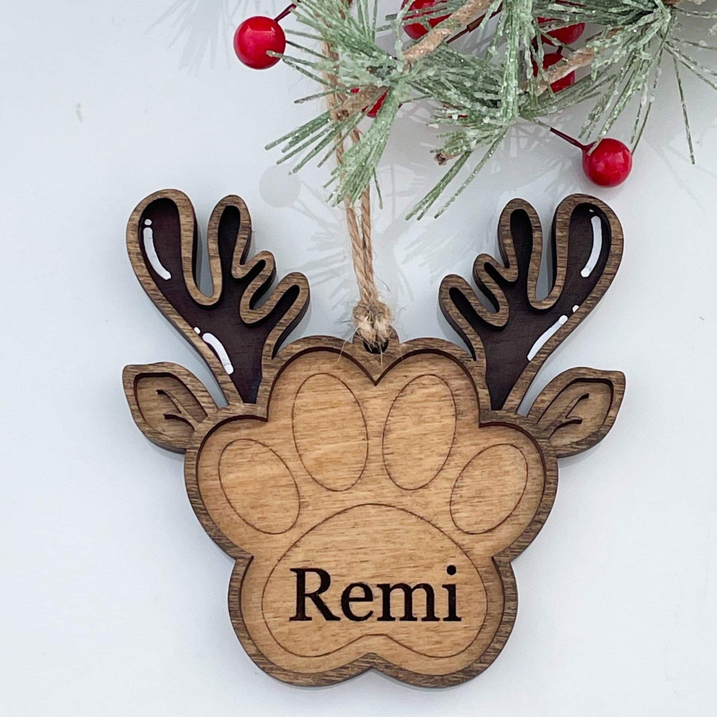 Personalized Pet paw print ornament