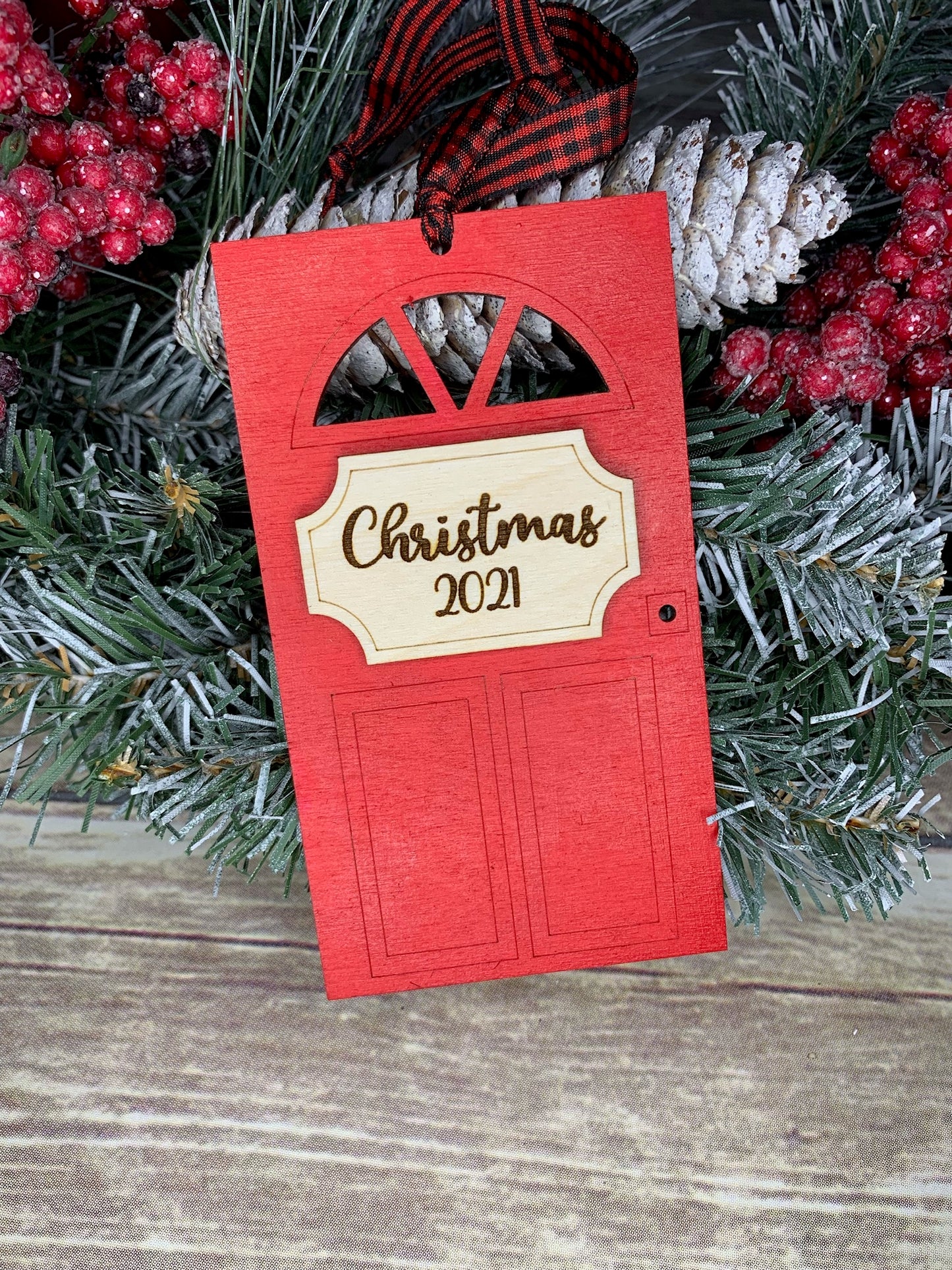 Red Door Christmas Ornament