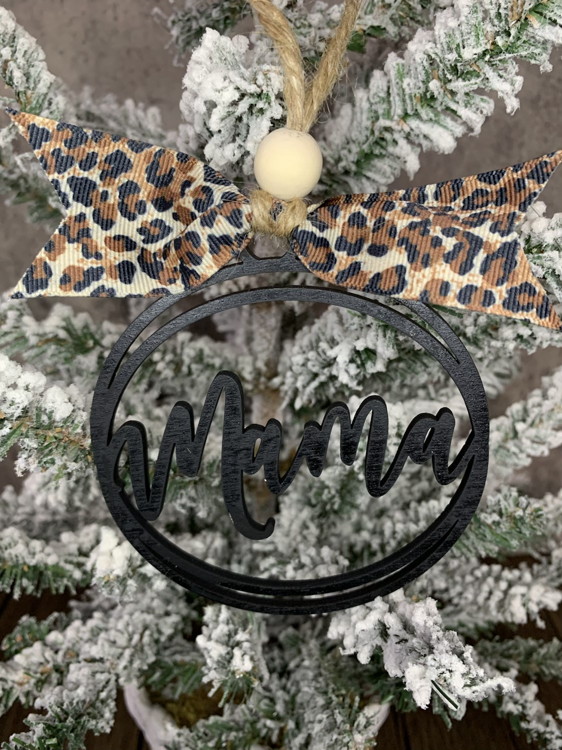 Mama animal print car charm