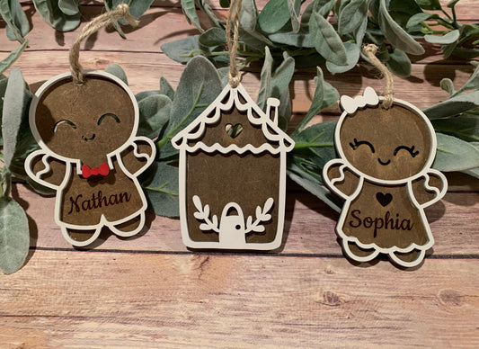 Customizable Gingerbread Ornaments