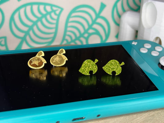 Animal crossing inspired stud earrings set