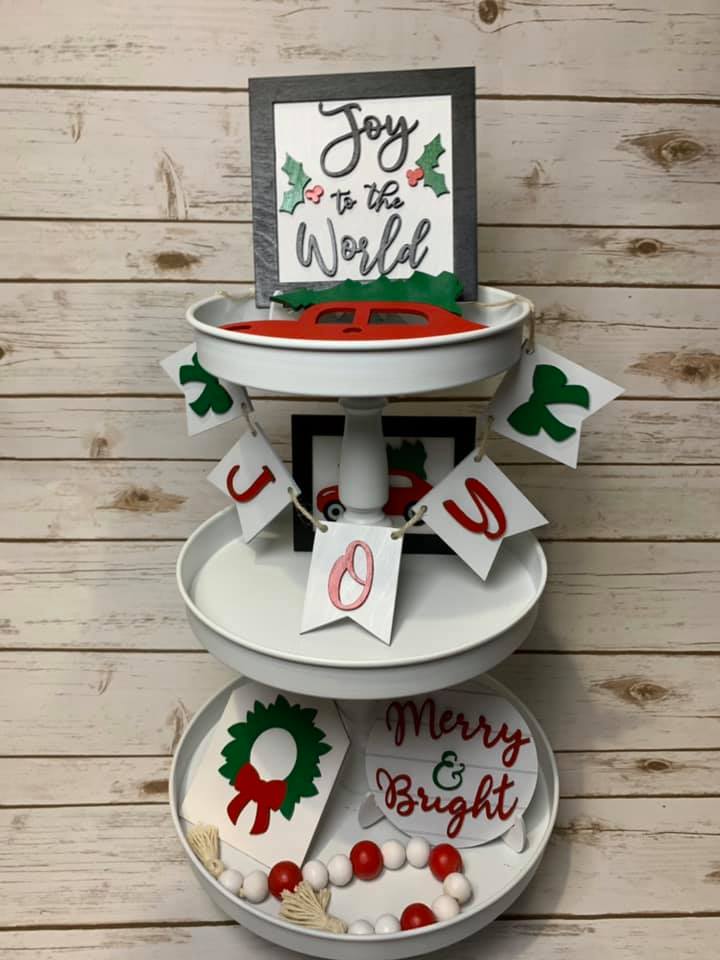 Holiday Tier Tray Decor