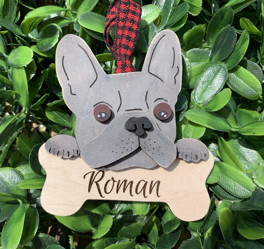 French bulldog Christmas Ornament