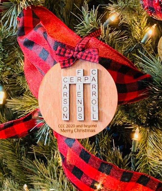 Custom - scrabble tile ornament