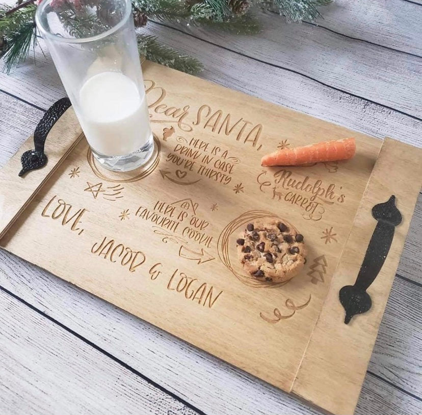 Personalized Dear Santa tray