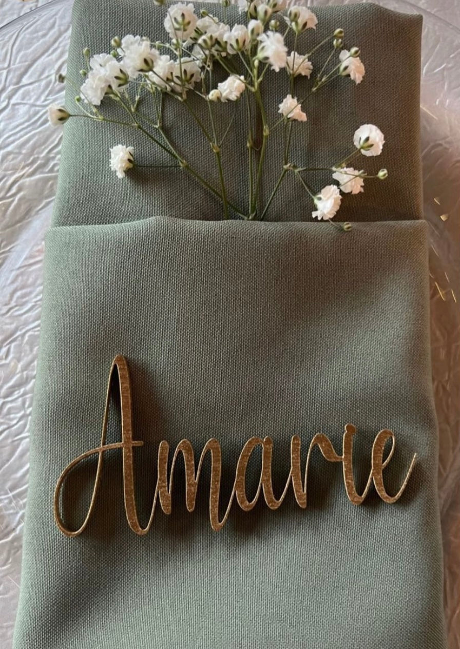 Personalized wooden name - place cards