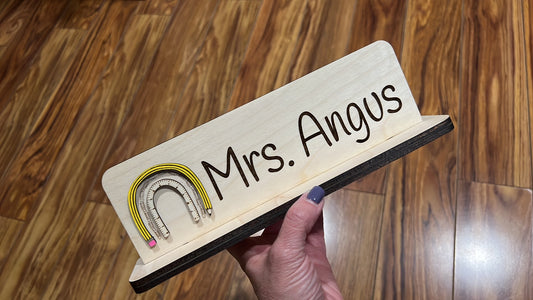 Teacher desk plate - custom