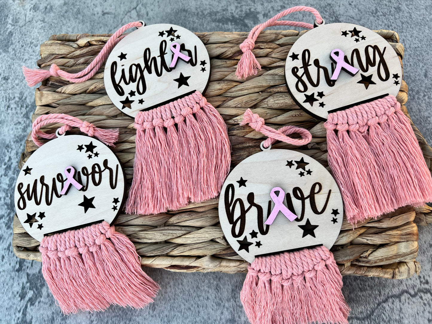 Cancer awareness ornament - Ribbon awareness