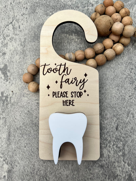 Tooth fairy door hanger