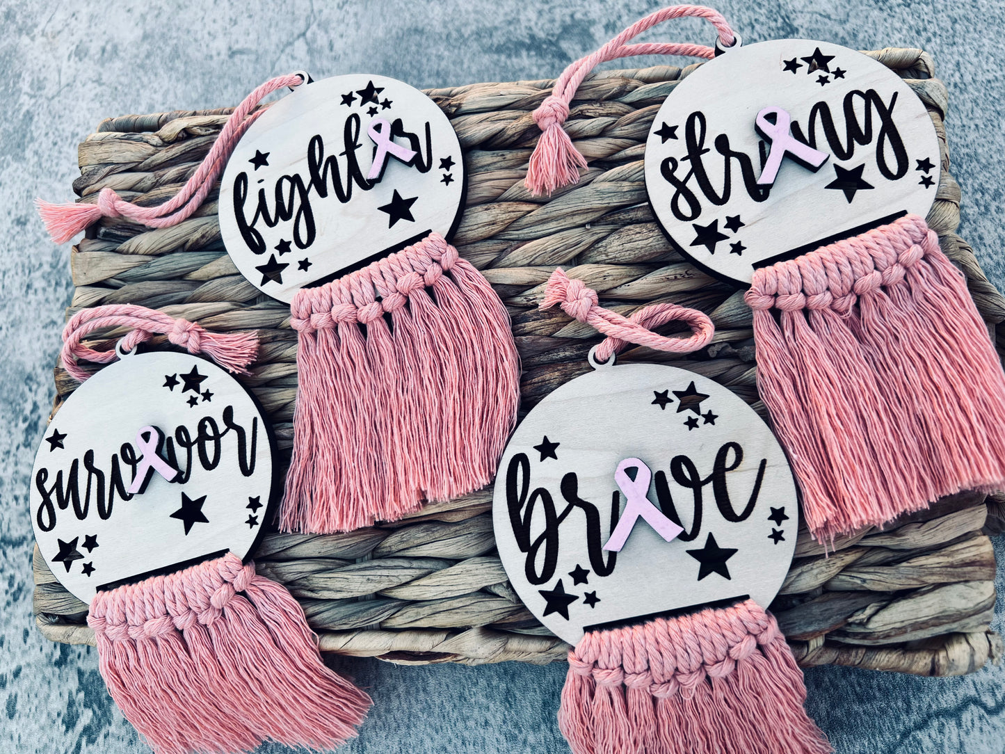 Cancer awareness ornament - Ribbon awareness