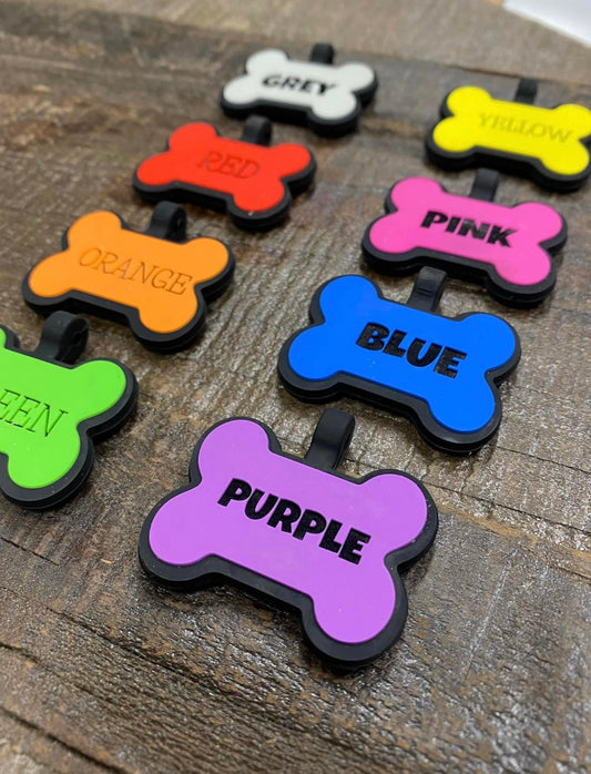 Custom engraved silent silicone dog tags