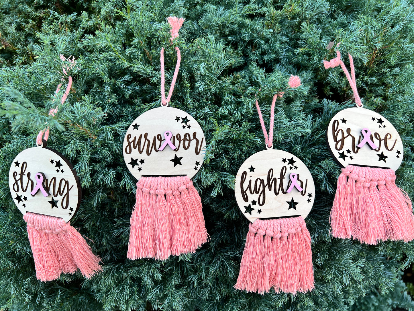 Cancer awareness ornament - Ribbon awareness